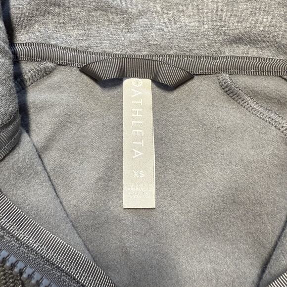 Athleta Triumph Hoodie Full Zip Sweatshirt Womens Workout Running XS Gray - Picture 6 of 11